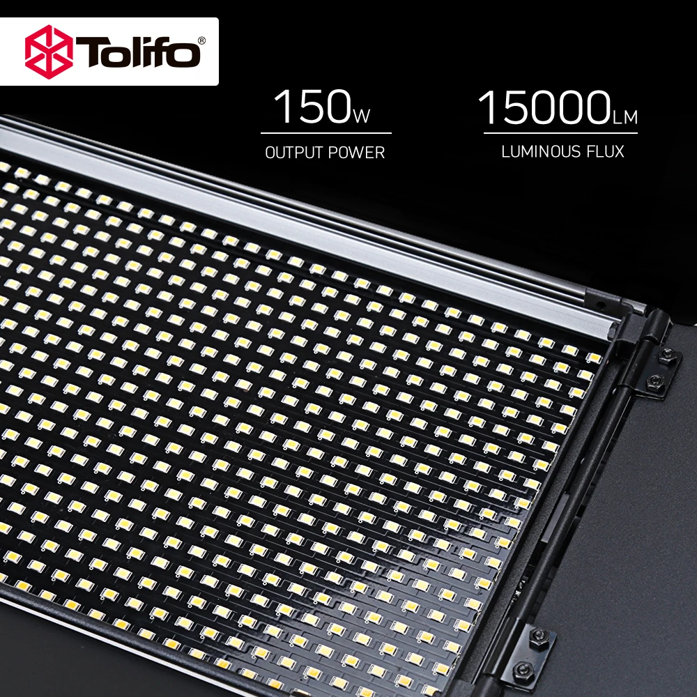 Tolifo GK-S150B Pro 1700個SMD LEDビデオライト プロ仕様 150W 撮影用 
