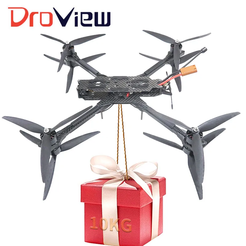 DroView 10KG FPV Drone X8 with 15 Inch VTX 10W Long Distance Anti-Interference 3.3G -6G VRX 100-750Mhz Remote Control