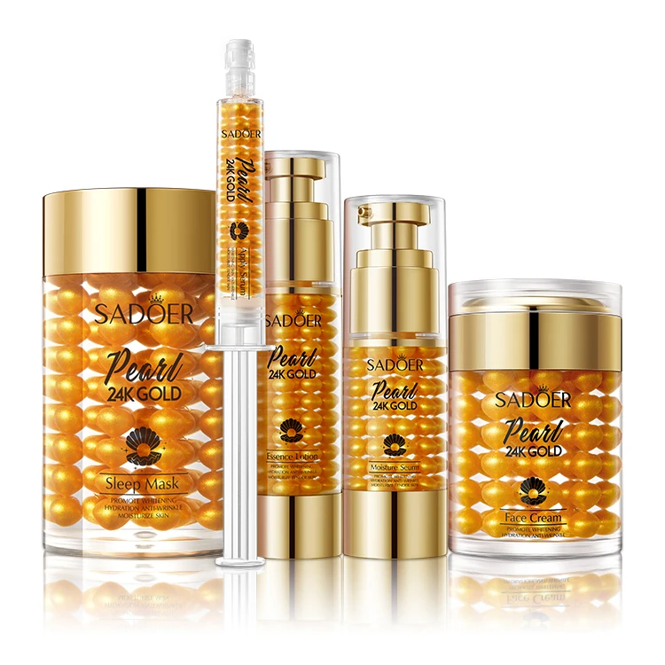 SADOER 24K Gold Pearl Collagen Moisturizing Anti-Aging Set