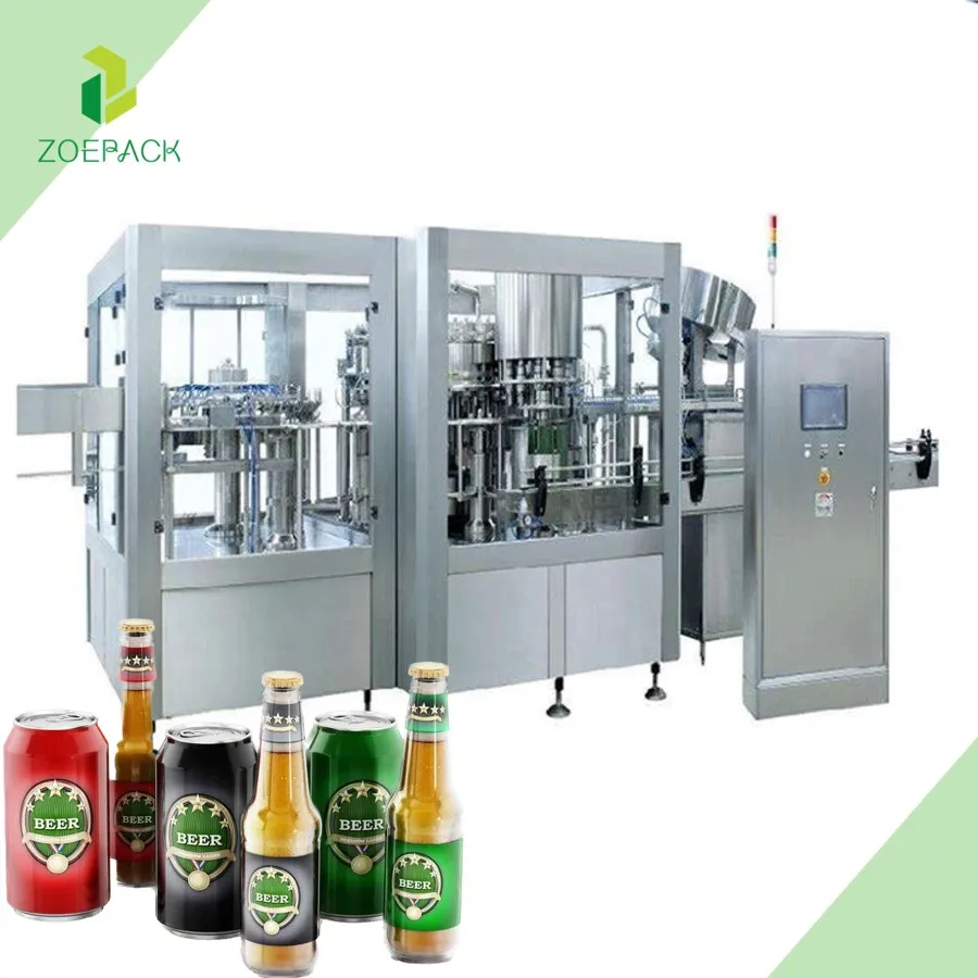 Custom 1000 - 12000 bph Beer Bottle Filler Automatic PET Bottle or Glass Bottle Beer Filling Machine