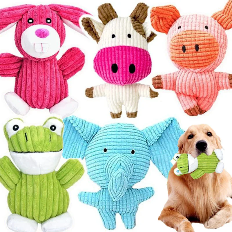 5-Piece Dog Toy Set Durable Chew-Resistant Short Plush Squeaky Chewing Toys Cat Pet Dog Boredom relief toys