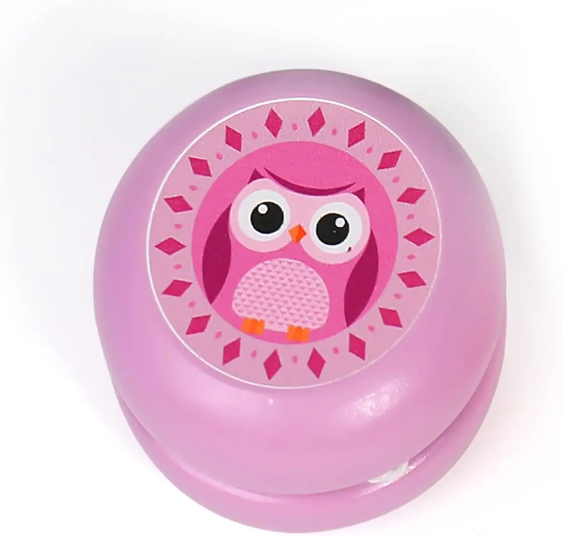 Оптовая продажа без трюков простые небьющиеся Мультяшные животные Монтессори деревянные развивающие игрушки на заказ йо-йо для