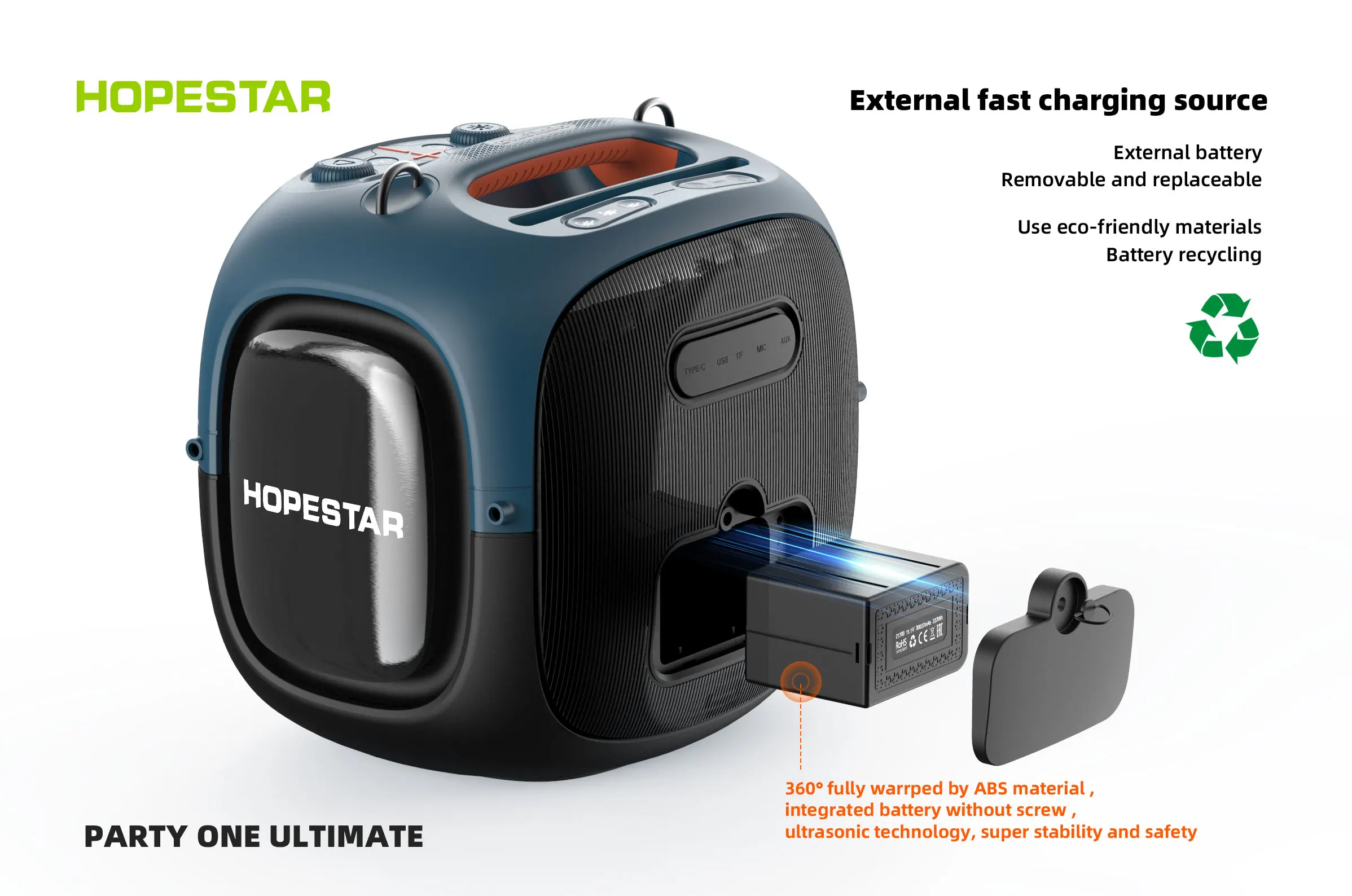 Hopestar Party One - Ultimate Portable Bluetooth Speaker
