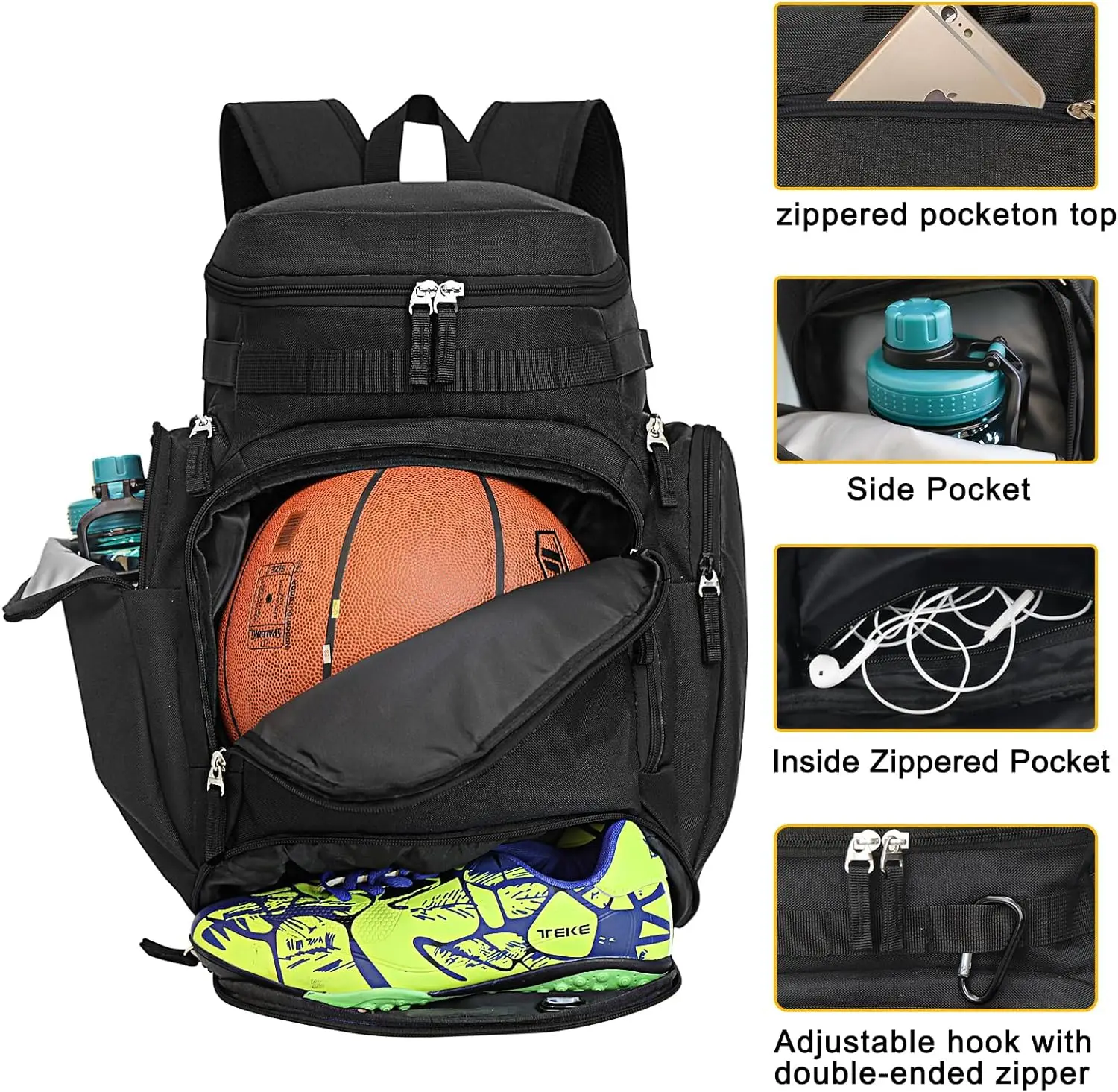 Small Basketball Backpack Basketball Custom Backpack - Durable & Water Resistant