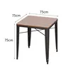 Tavolo quadrato in legno plastico nero-757575