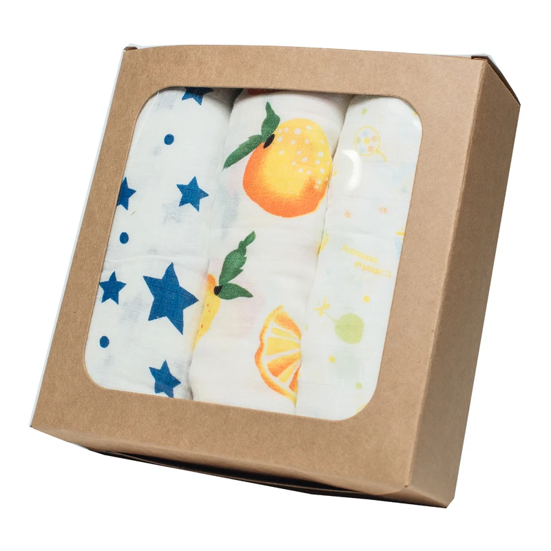 Custom Soft Breathable Organic Muslin Swaddle Bamboo Cotton Fabric