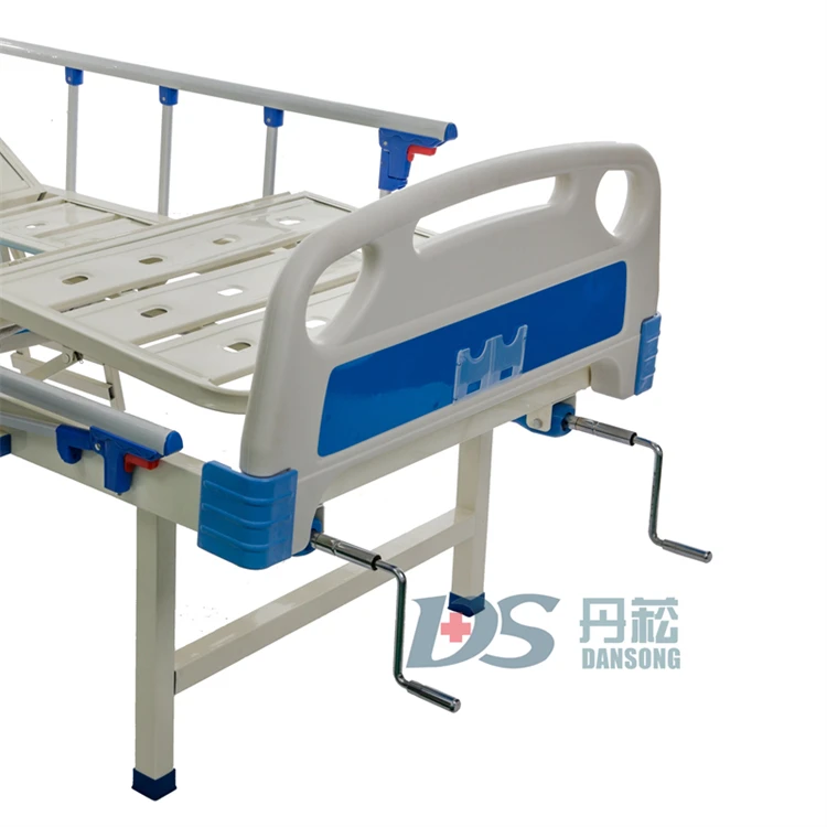 2022 Customized Specifications Bed Toilet for Elderly Bedridden Disabled Manual 2 Cranks Patient Hospital Bed
