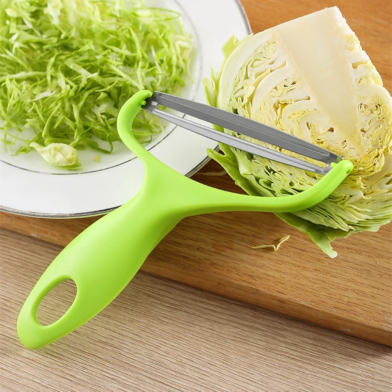 Manjia Wide Mouth Peeler Vegetables Fruit Stainless Steel Knife Cabbage  Graters Salad Potato Slicer Cabbage Shredder