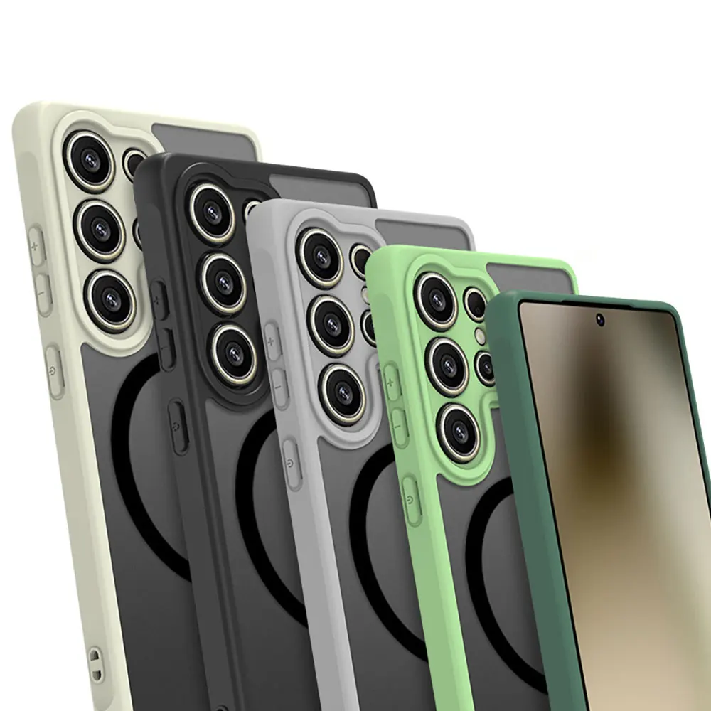 product for samsung s25 ultra matte magnetic phone case slim tpupc hard shell shockproof back cover oem odm laudtec-8