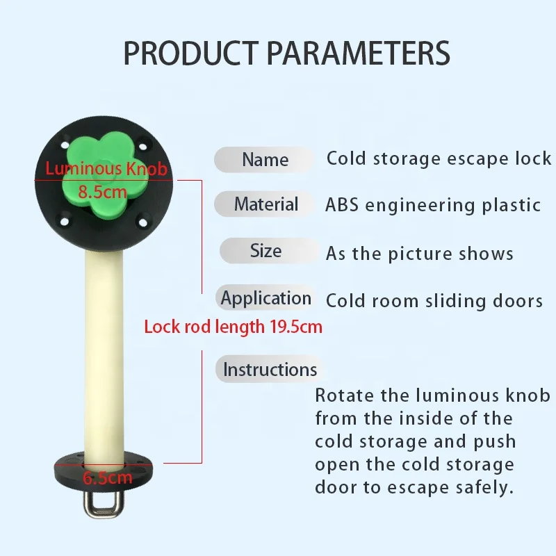 Minran ABS Plastic Industrial Safety Escape Cold Room Sliding Door Locks for Steel Grill Doors with Anti-oxidation
