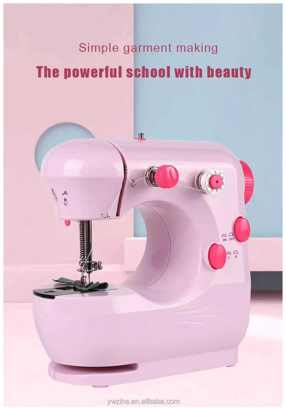 Mini Multifunctional Household Sewing Machine Pink