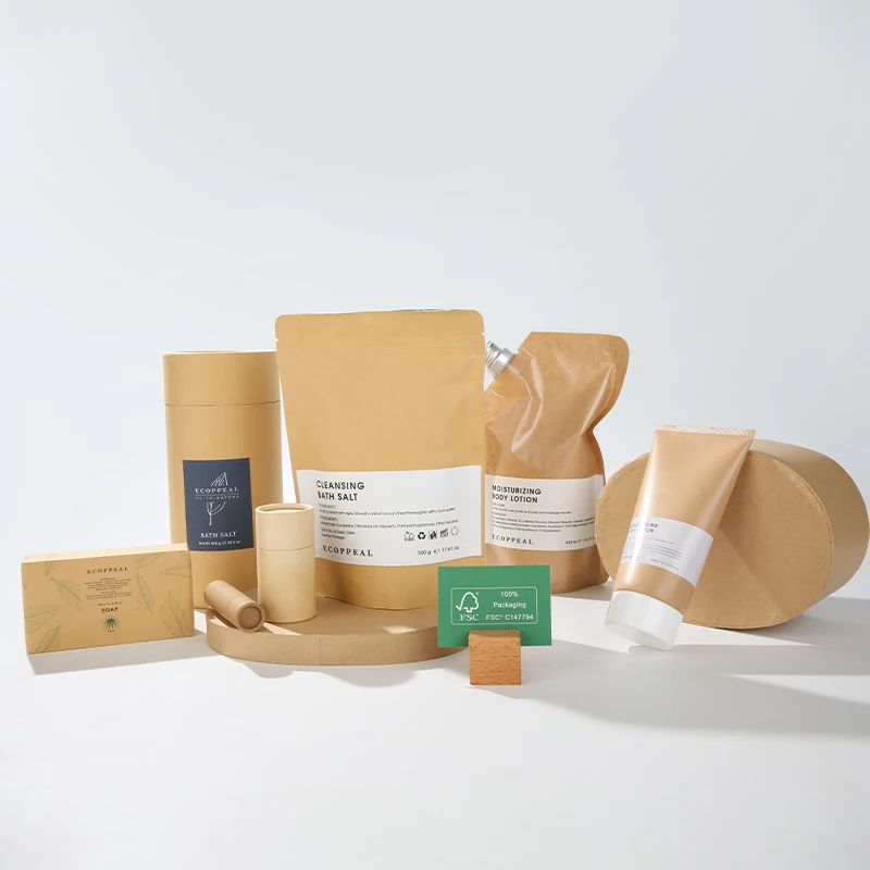 Oem Odm Eco-friendly Recyclable Kraft Paper Spout Pouch Shampoo ...