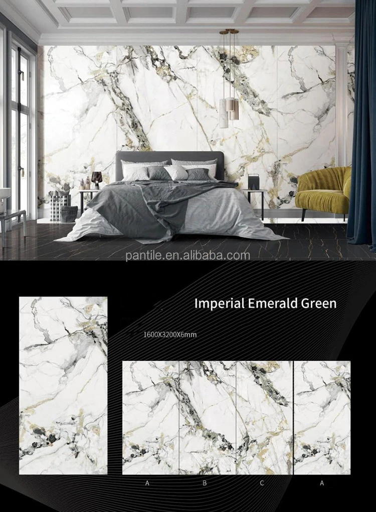 Sintered Stone Large Format 6mm Marble Porcelain Slabs Sintered Stone ...