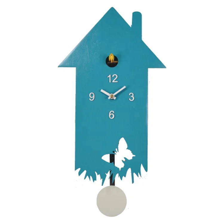 Orologio A Cuc&ugrave; Moderno Da Parete - Legno, Quarzo, Batteria AA (Non Inclusa)