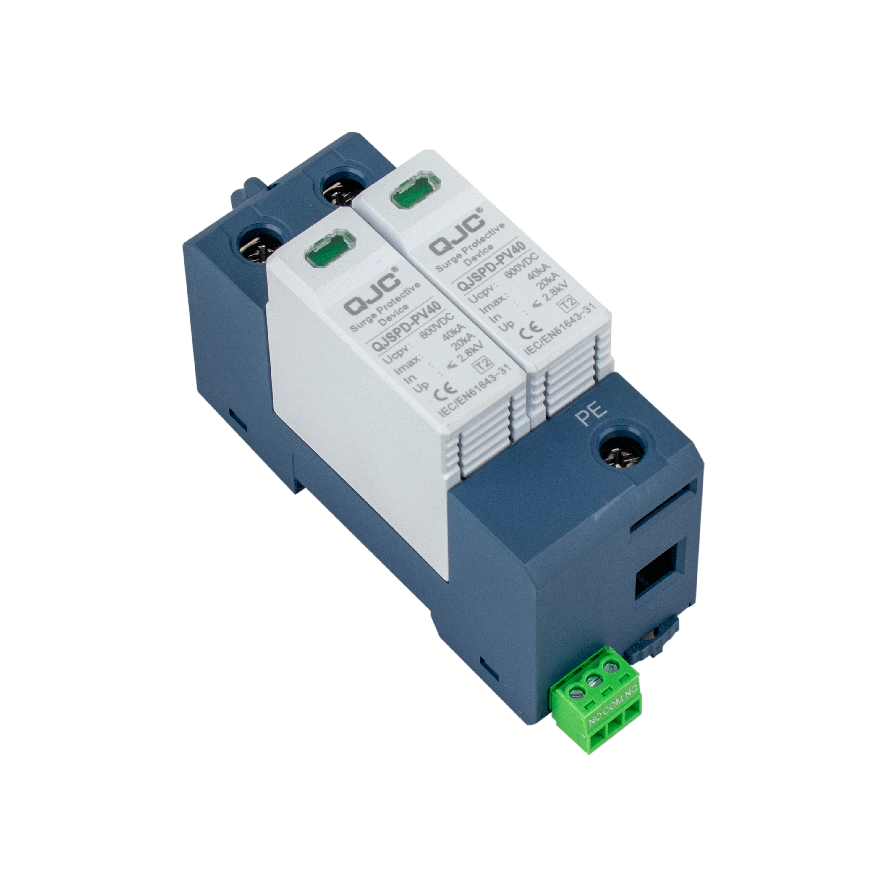 QJC 2P 20ka 40ka Dc spd Type 2 1000v Suppressor spd protection Device Power Surge Protector Whole House Surge Protector