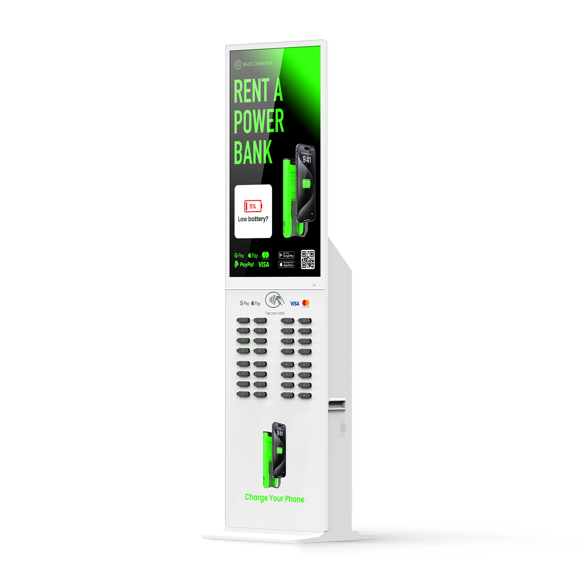32 Slots Fast Charging Station Vending Machine Phone Charge Locker Easy to Rent a Powerbank for Commercial Places Shopping Mall