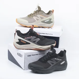 Genuine Men's Casual Sports Hiking Trail Running Shoes Summer Mesh Water-Resistant Cushioning Lace-Up High Fashion Trend