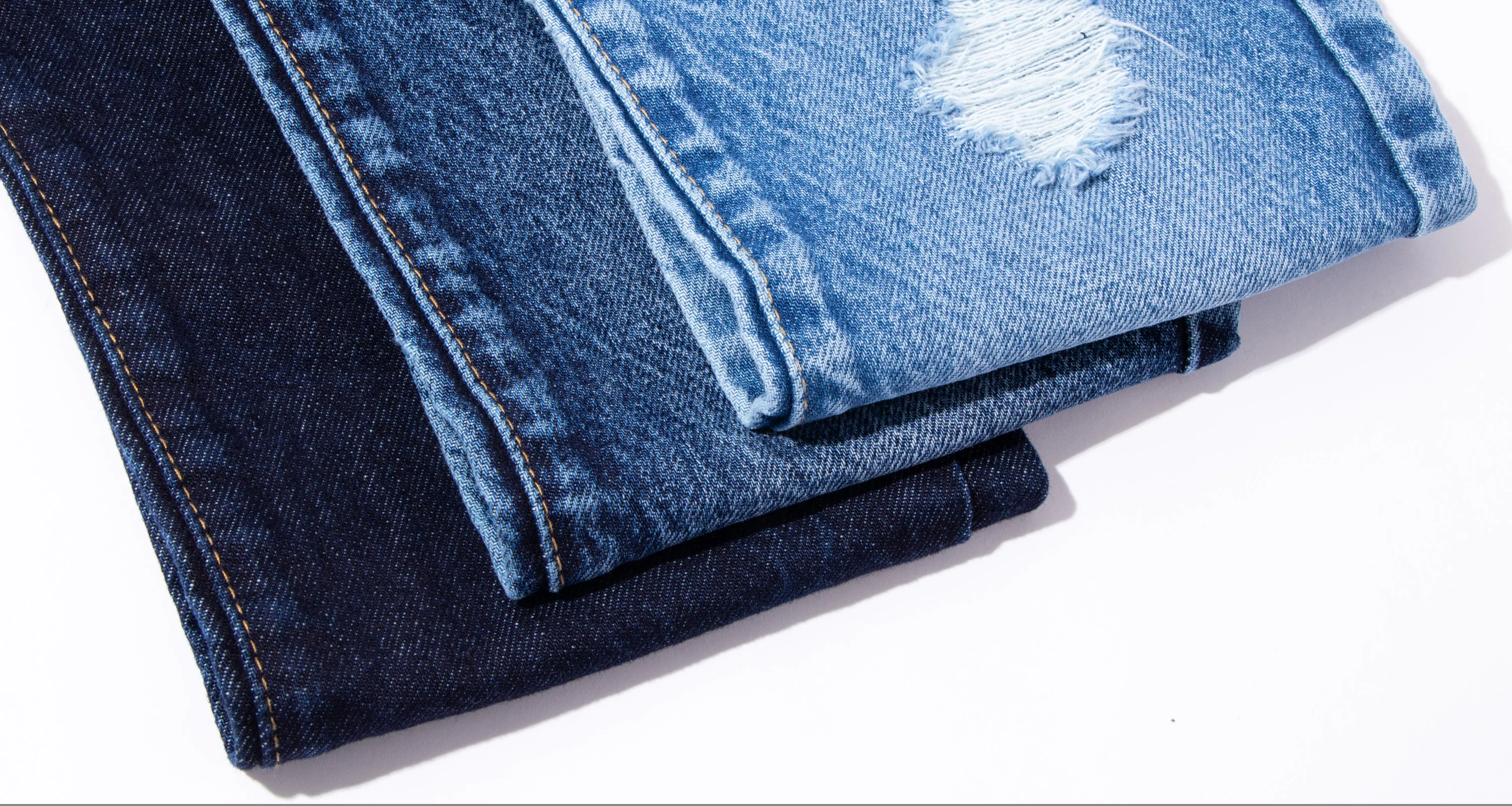 Old-shcool Style Recycled Denim Fabric 