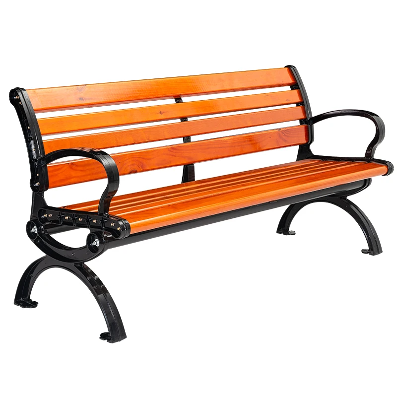 Exquisite appearance and luxurious workmanship Anticorrosive wood Outdoor park chairs