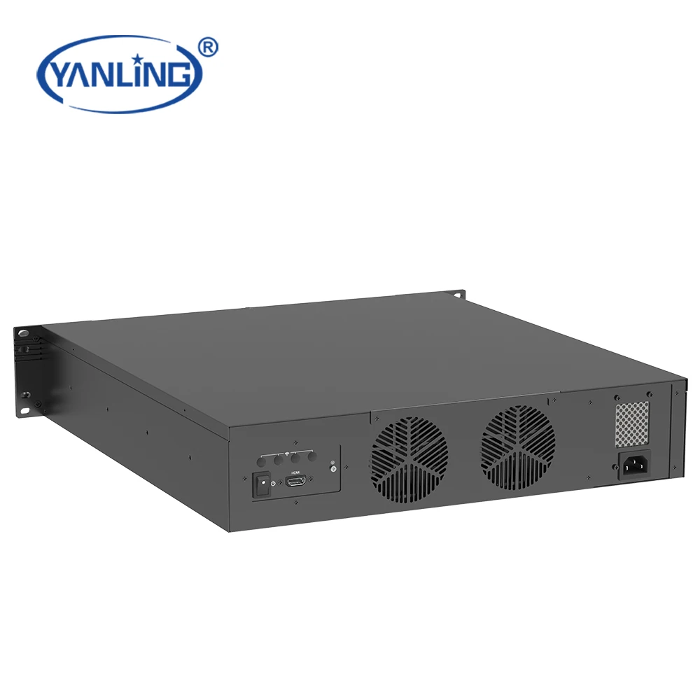 2U Rack Server for Database 6 RJ45 Lan Ports 2 Groups Bypass Industrial  Computer with 2U Firewall & VPN