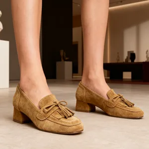 Professional Custom New Arrival High Quality Fashion Leather Heels Shoes for Women