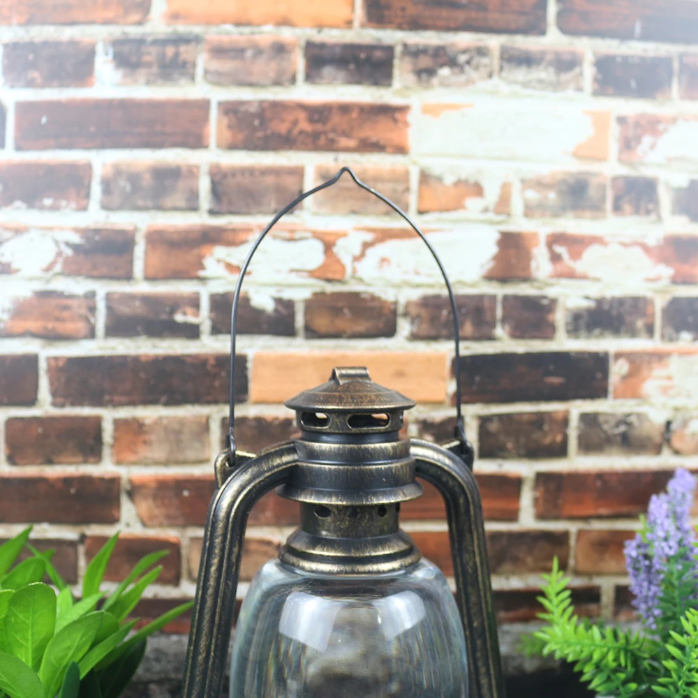 Ретро старомодная масляная лампа, антикварные медные светодиодные масляные свечи