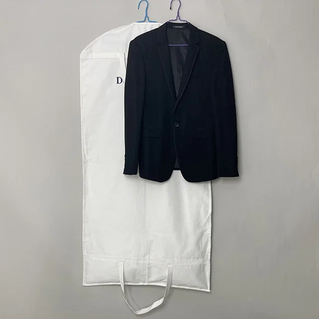 Luxury Cotton Bulk Garment Bags With Zipper Non Woven Garment Suit Bag