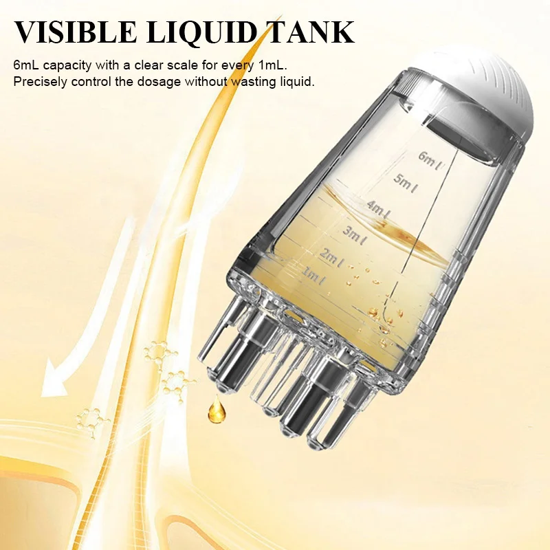 Mini Liquid Dispensing Scalp Applicator Comb Hair Oil Applicator Bottle Roller Massager Hair Oil Applicator for Scalp