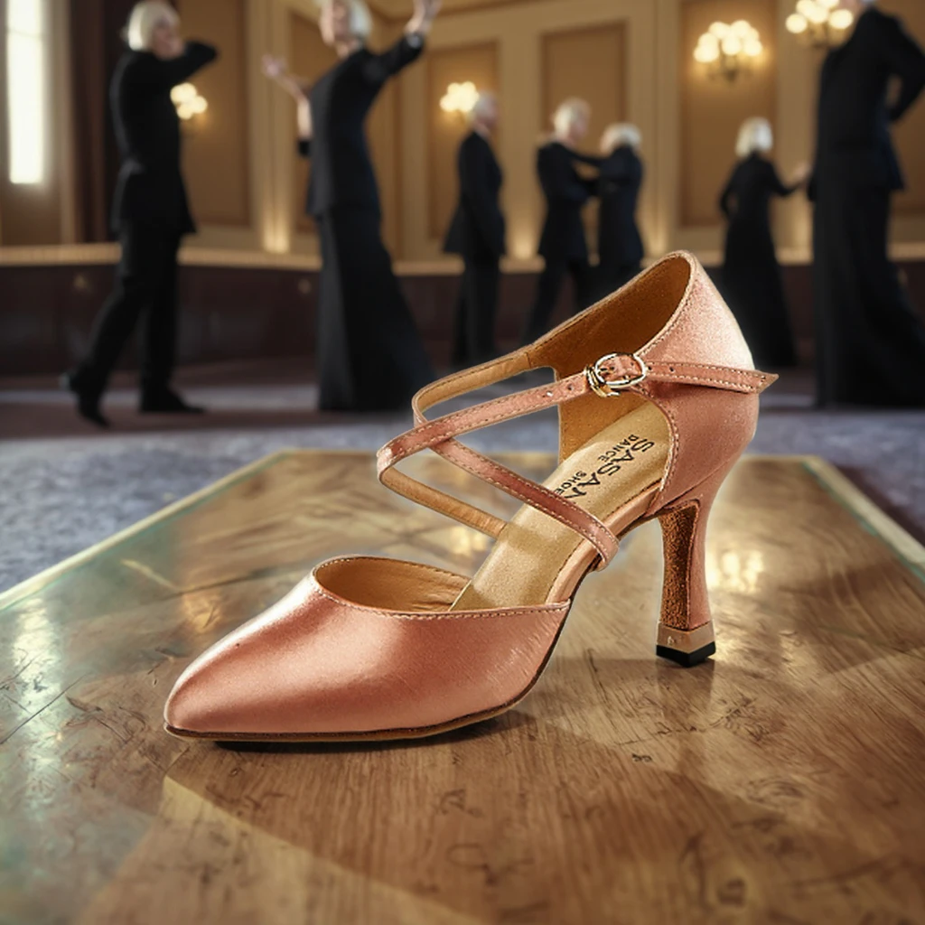 閉じたつま先の女性社交ダンス & サルサダンスシューズ快適な