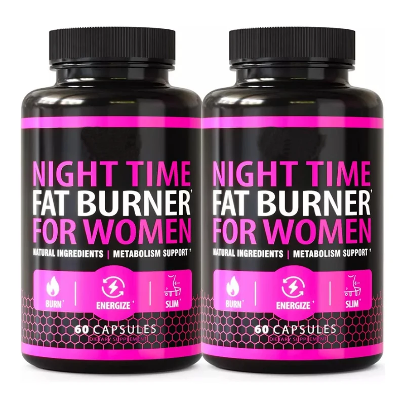 Night Time Fat Burner Capsules Supplement Sleep Aid Diet Pills Support Fast Metabolism Booster Belly