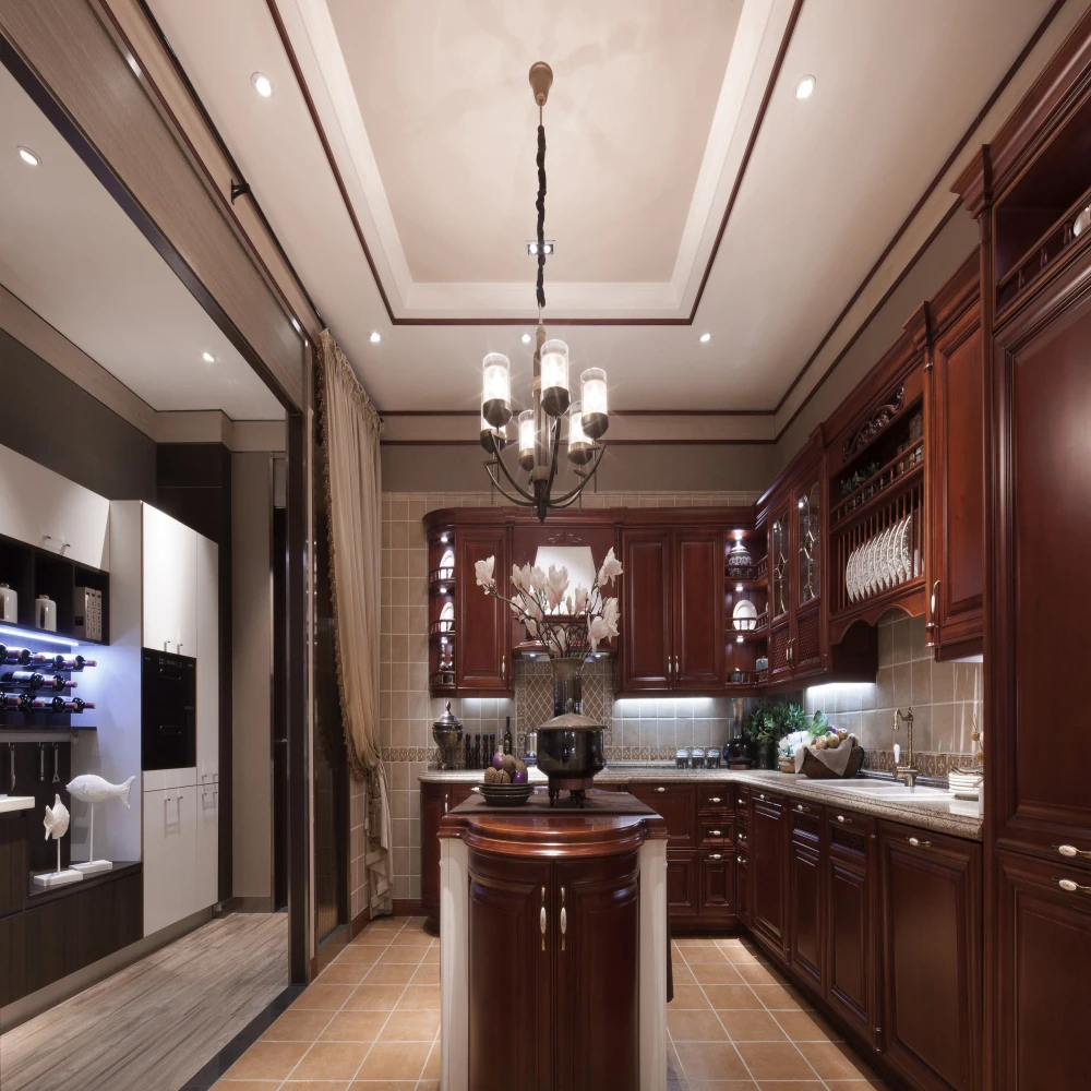 Modern Shaker Entry  Luxury Modular Transitional All Wooden Kitchen Cabinets  Full Set For Wholesale