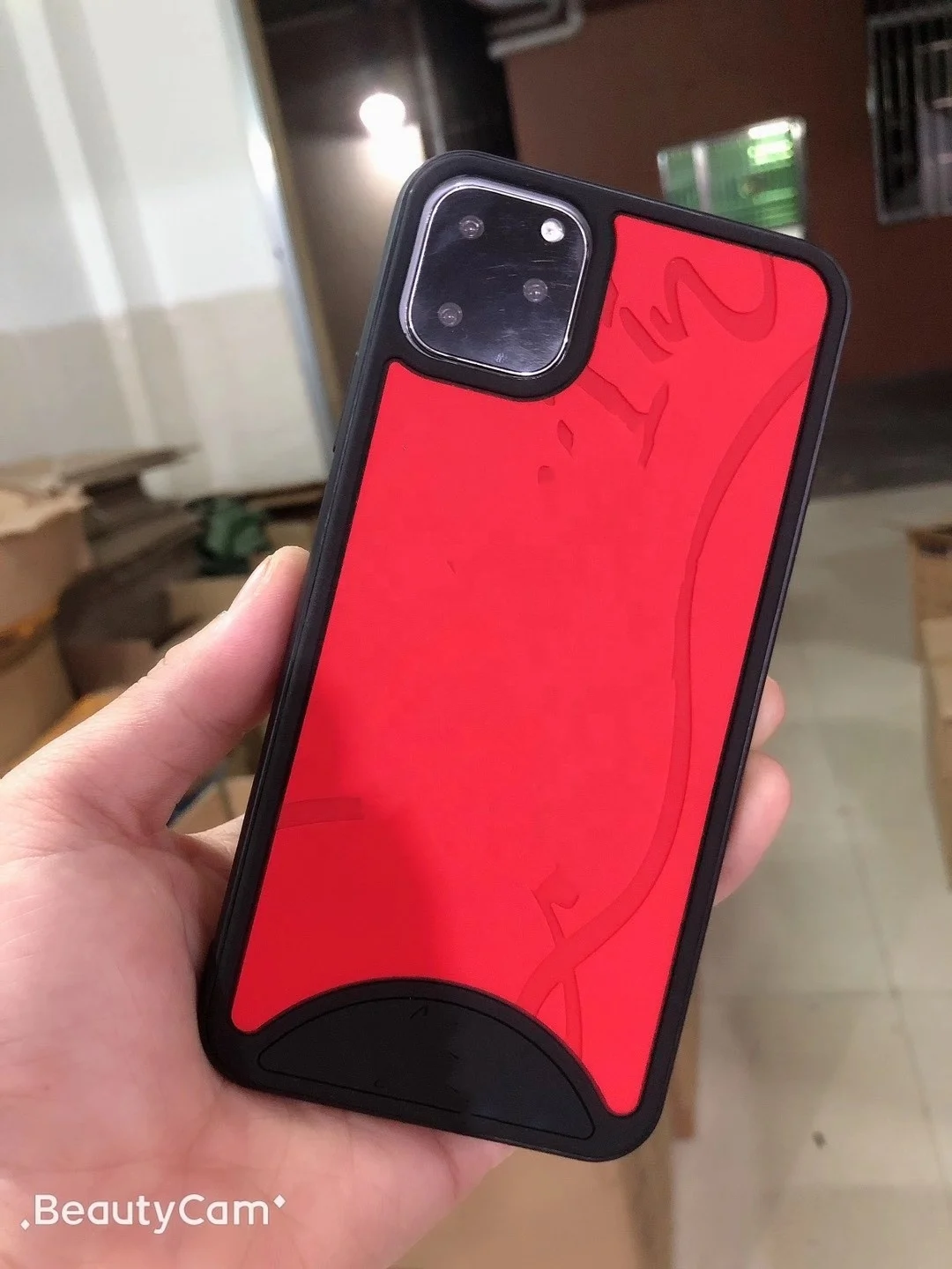 Luxury Brand Red Designed 3D Bottom Designer Silicone Phone Case