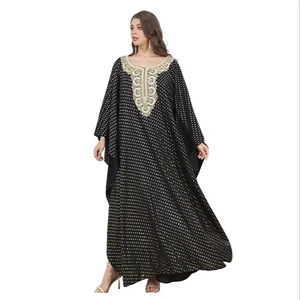 Europe and the United States and the Middle East Muslim Robes Temperament Elegant Lace Hot Gold Dresses