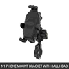 Black N1 PHONE MOUNT BRACKET WITH BALL HEAD