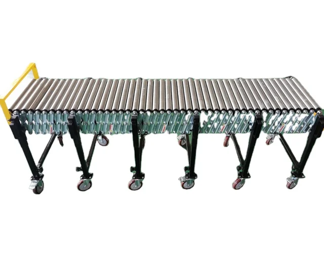 MX flexible telescopic gravity roller conveyor galvanized/ SS304 powered portable conveyor system loading unloading truck