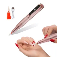 Cordless Professional Nail Drill Machine 35000RPM Portable Rechargeable Electric File Kit For Acrylic Gel Nails Manicure Pedicur