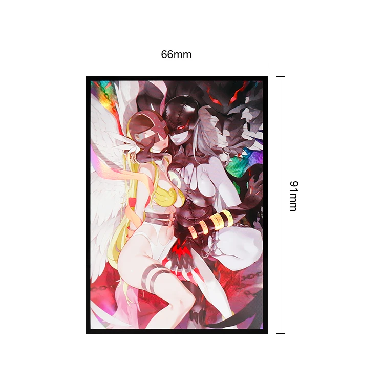 anime trading card sleeves 60 PCS Holographic for MTG, Standard Card Sleeves Board Game Card Sleeves Card Protector Compatible with TCG/PTCG 6792mm(Yae Miko) Toys As a Limited Edition release 50ct 63x90mm Holographic Top Loading