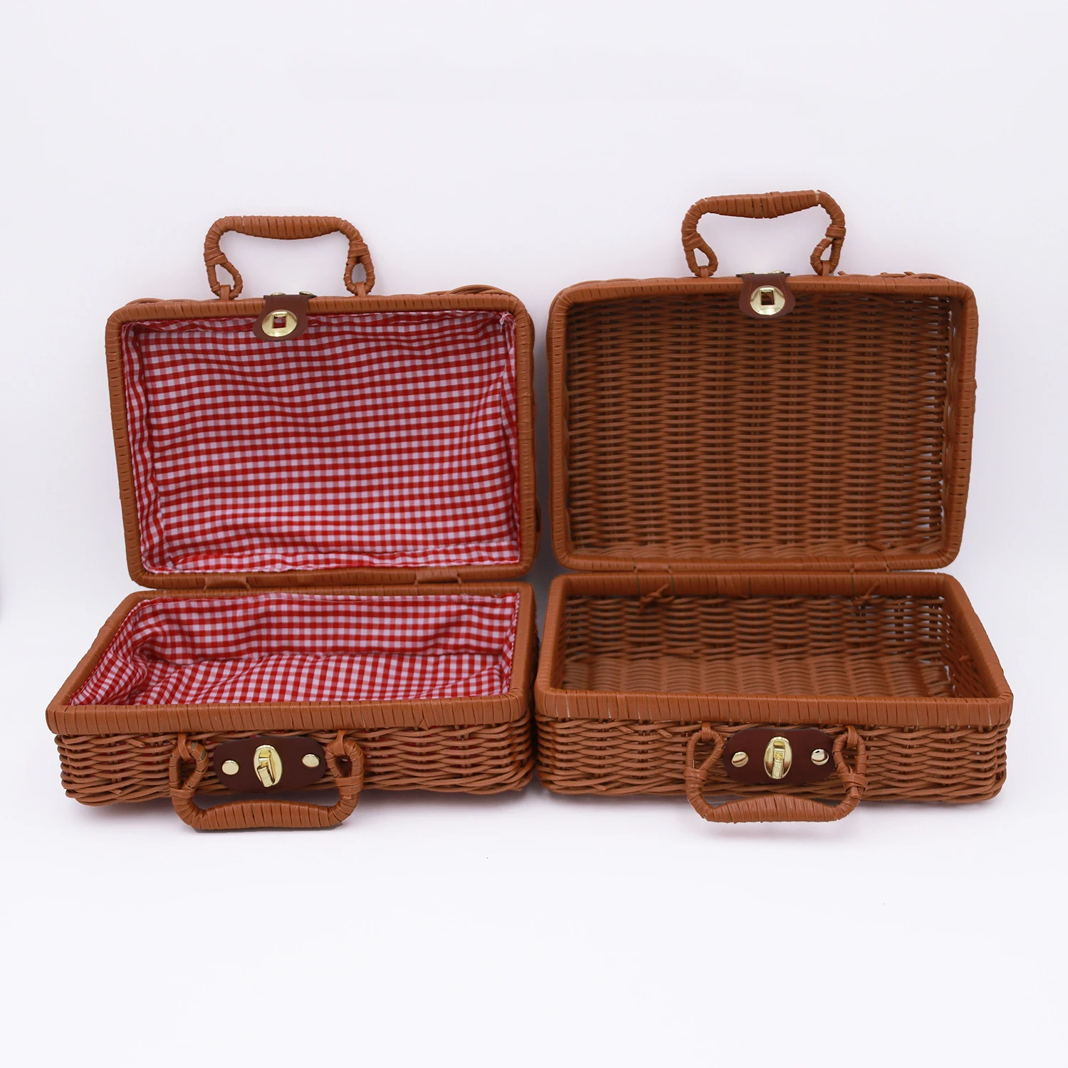 Factory Customizable White Picnic Basket Small Picnic Basket Woven