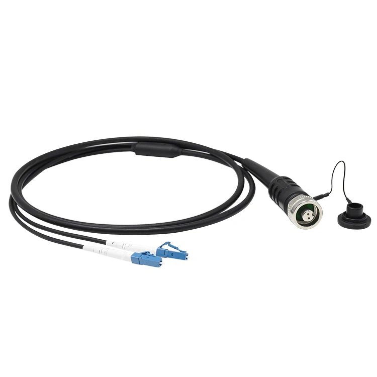 ODC-2 LC Fiber Patch Cord FTTA Outdoor Waterproof Circular Cable Plug Socket Assembly DIN Type Fiber Cable Connector Power