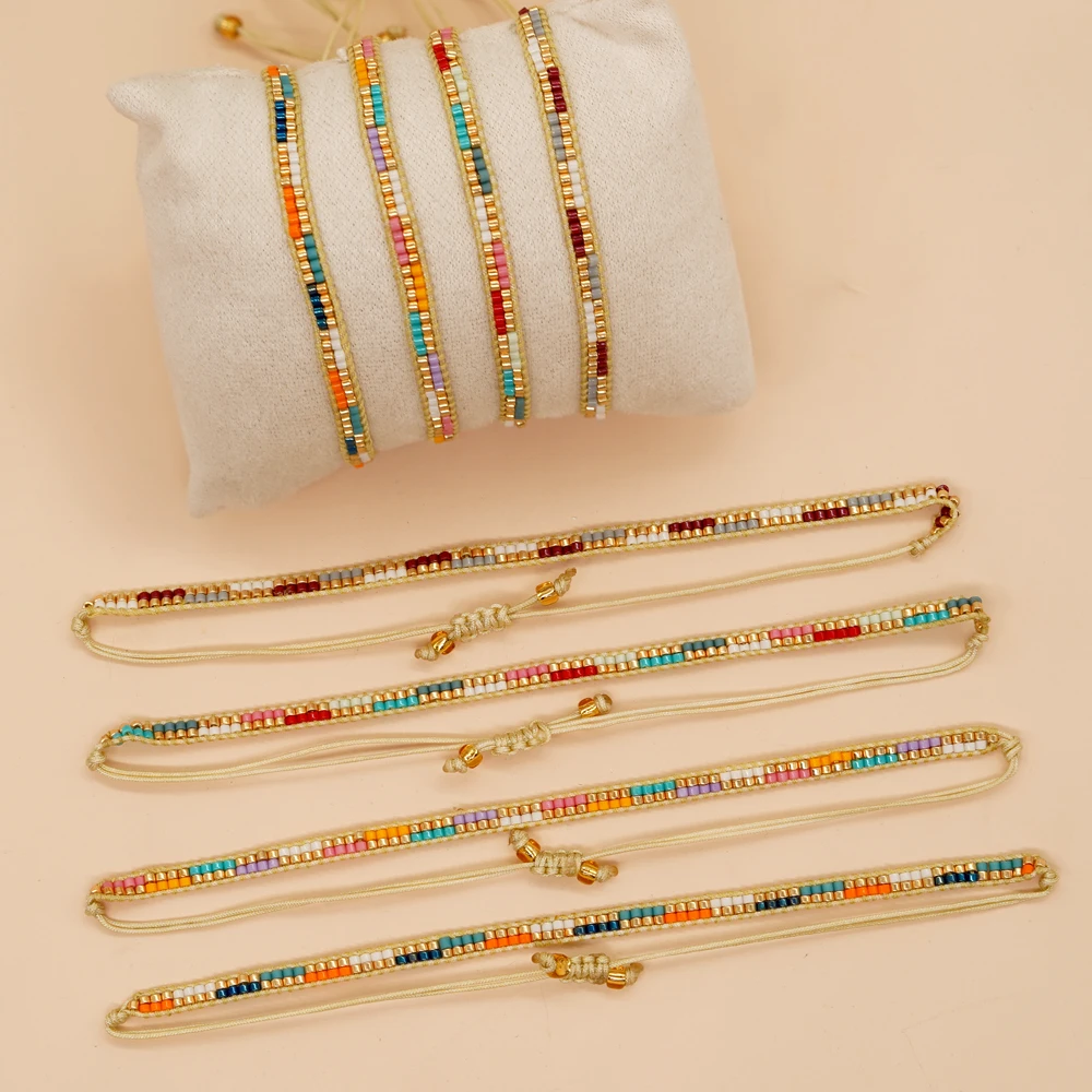 Go2boho Colorful Rainbow Friendship Beaded Bracelets