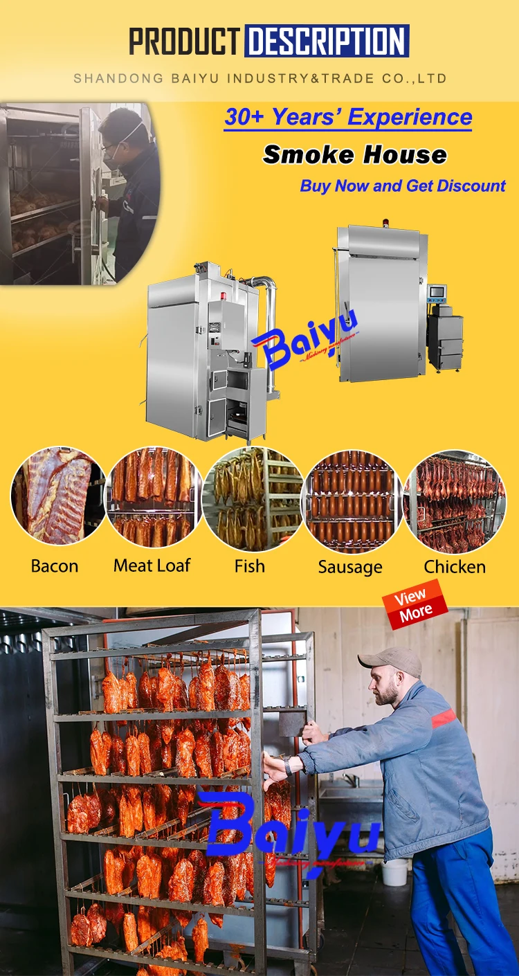 Baiyu Commercial Smoke House Meat Smoker Industrial Meat Smoking Machine Buy Meat Smoker,Smoke