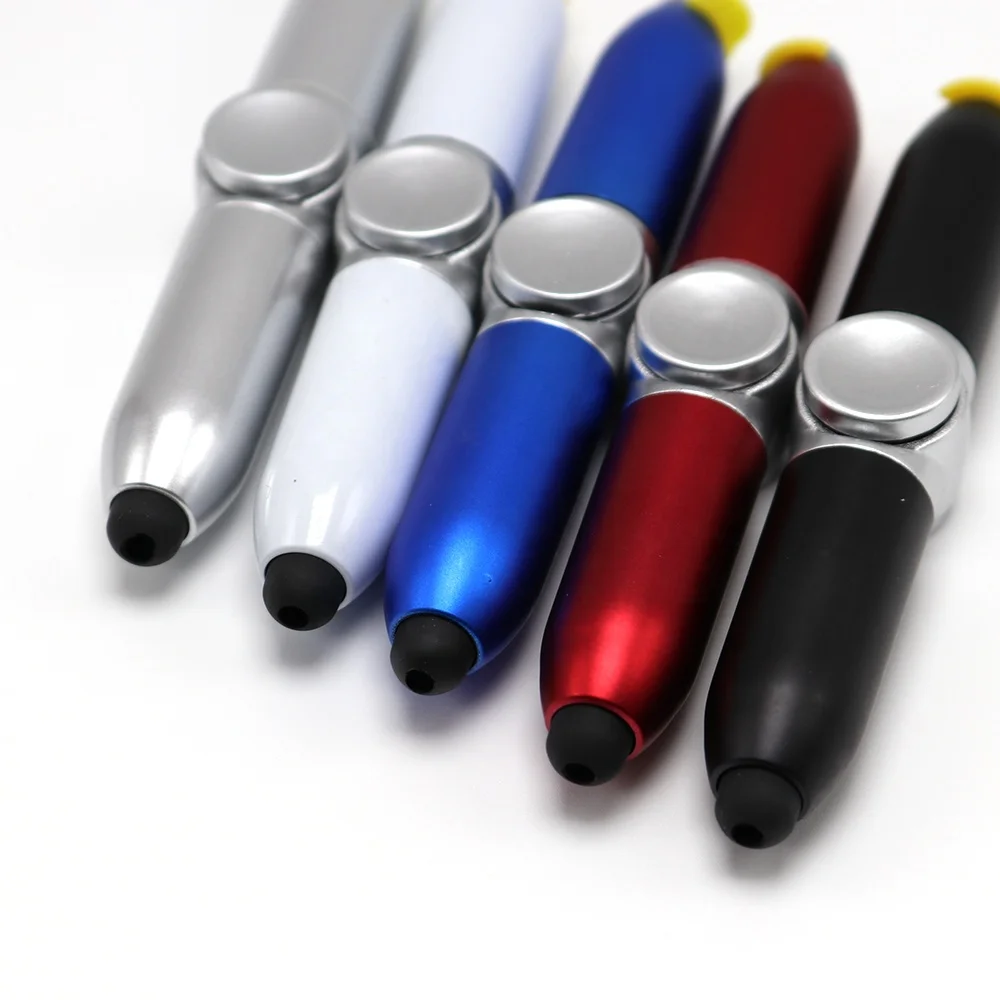 2024 Creative Multi Functional Fingertip Gyro Pen  Reduce Pressure  Stylus Fidget  Ballpoint Pens with LED Light