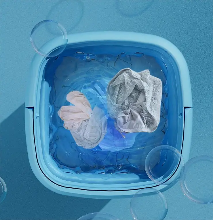 Small Rechargeable Foldable Wash Machine Electric Portable Folding Mini Car Washing Machine Semi