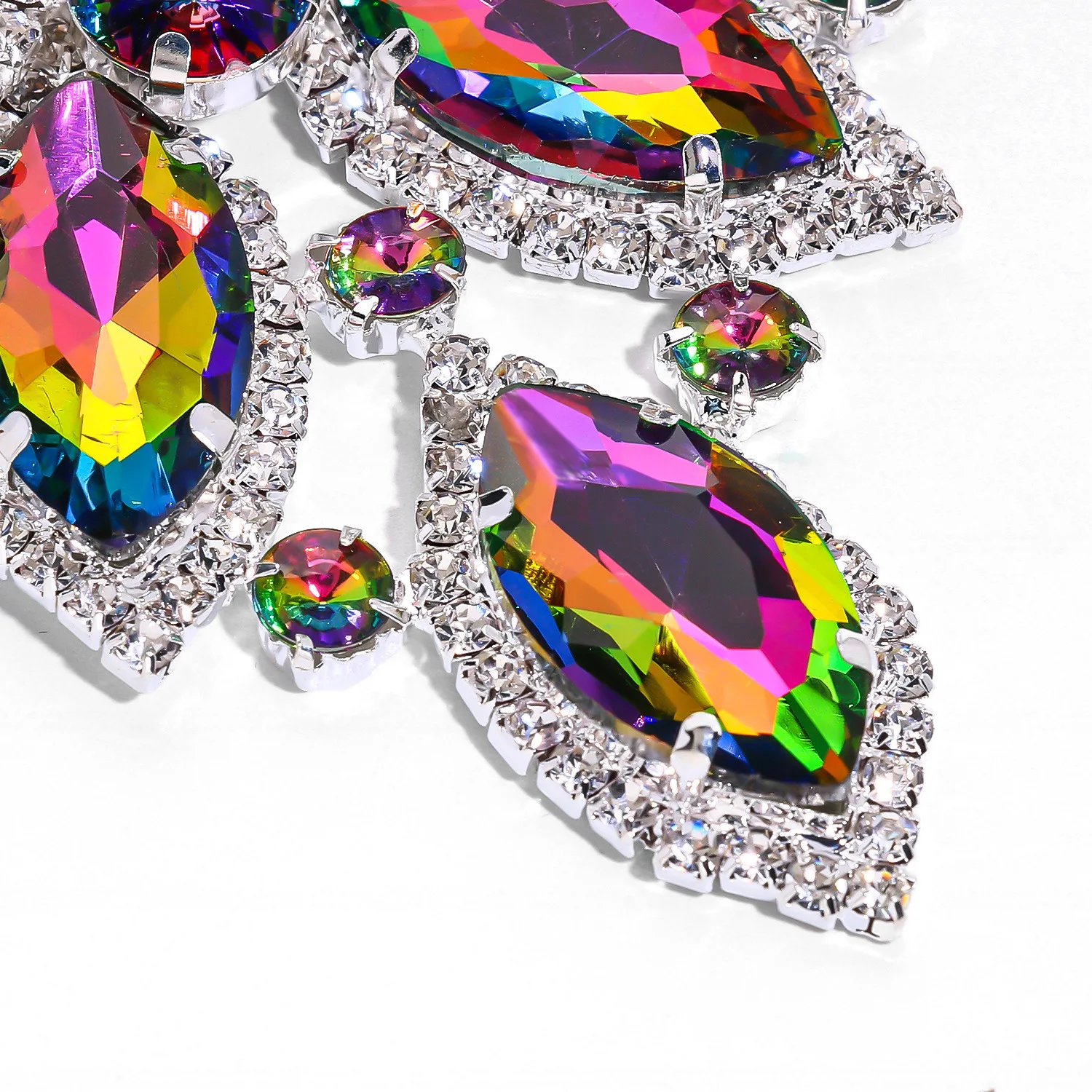Best Seller 2025 Bridal Rhinestone Necklaces Wedding Jewelry Sets for Women Fashion 7
