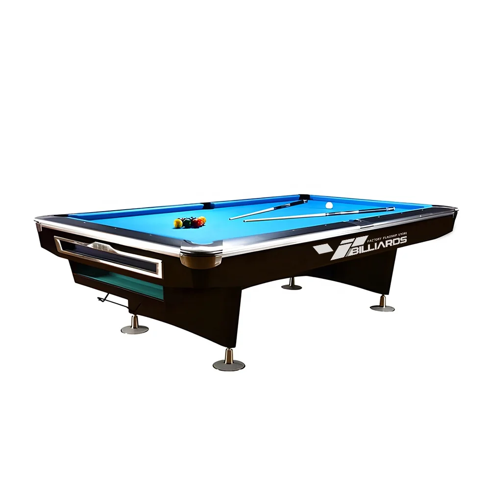 Factory Wholesale Superpower 6th Generation Slate 9ft American Indoor Pool Table for Club Use