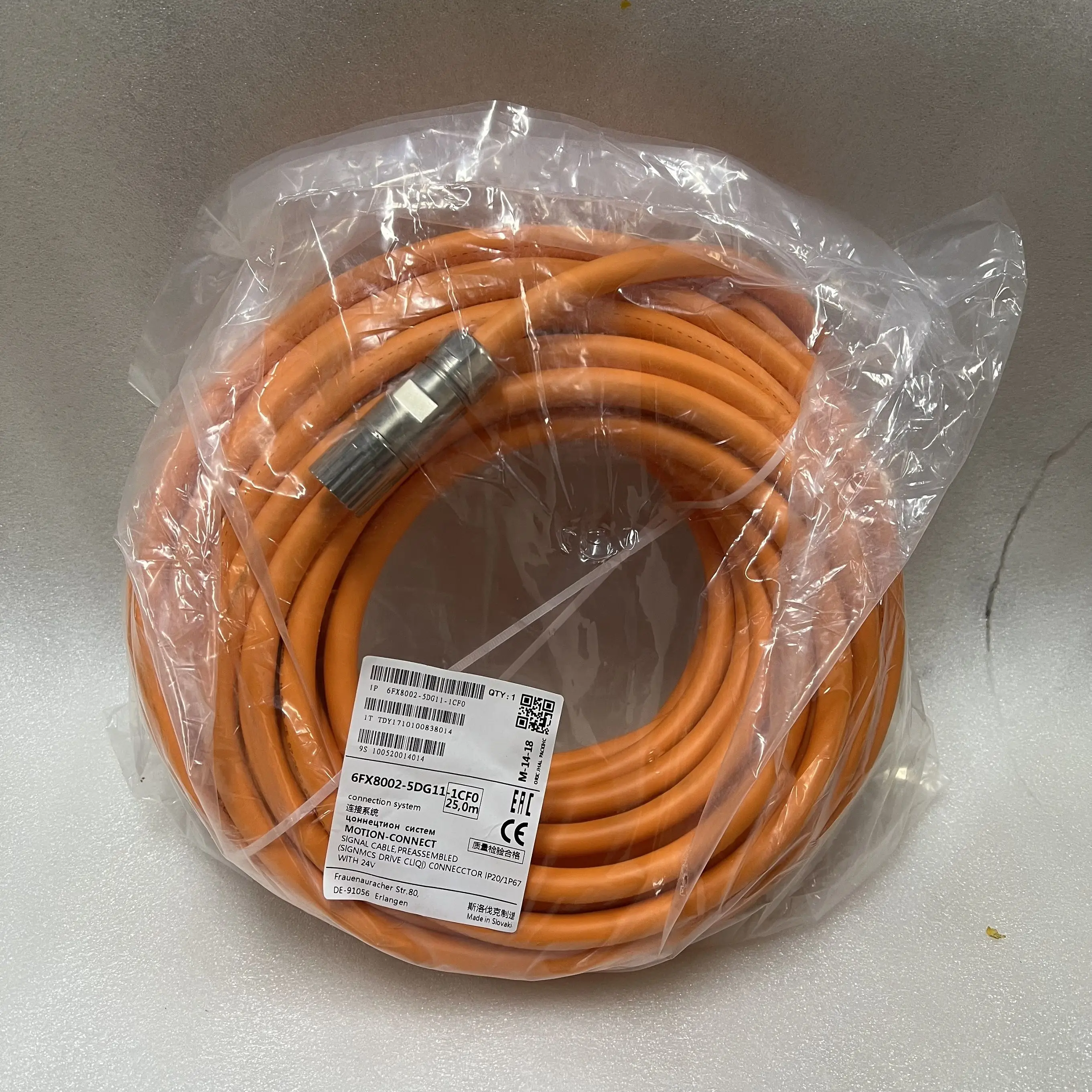SIEMENS Motion Connect Power Cable 6FX8002-5DG11-1CF0