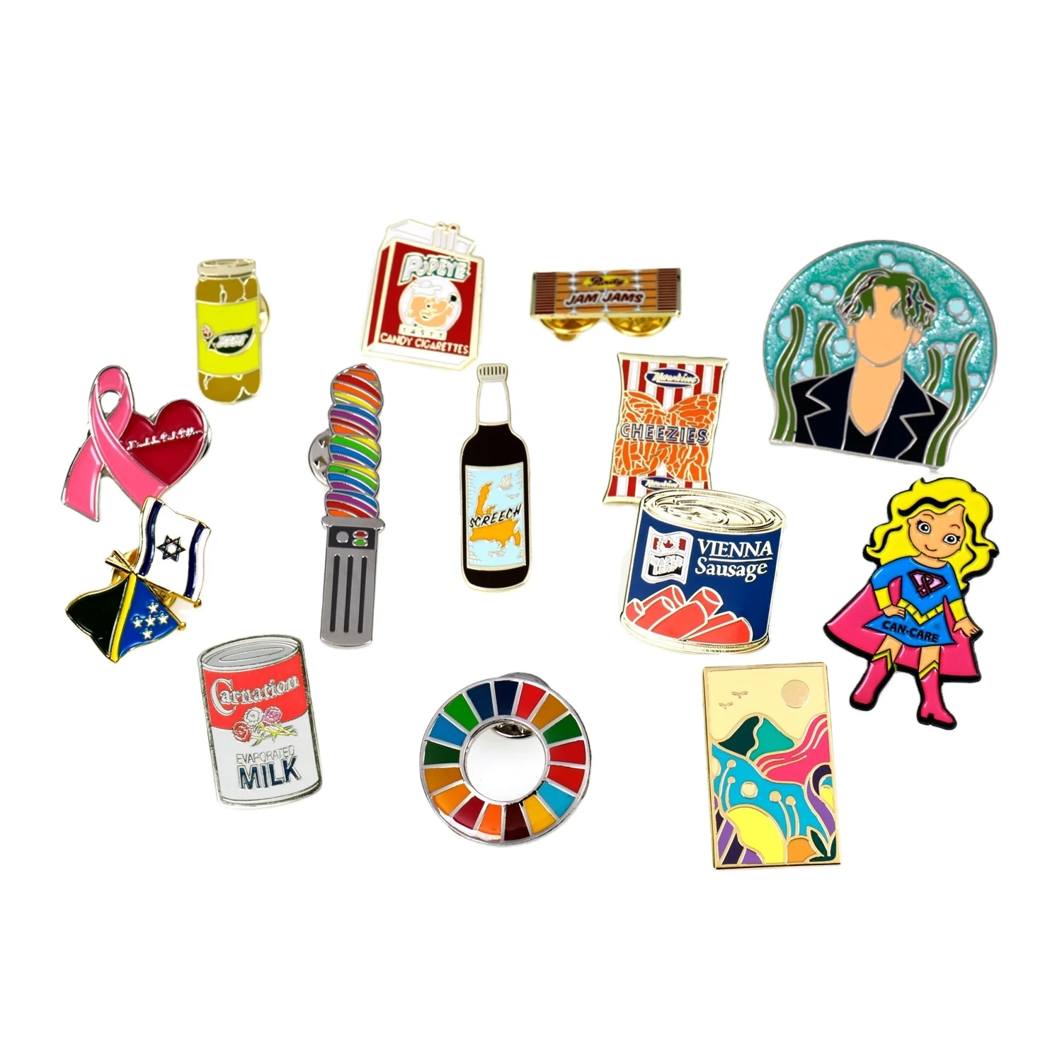 Оптовая продажа спортивные эмалированные эмалевые булавки для волос