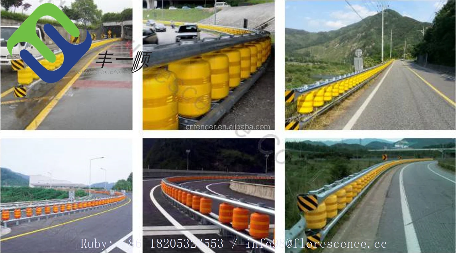 Highway Safety Roller Barrier Traffic Guardrail Crash Barrier - Buy ...