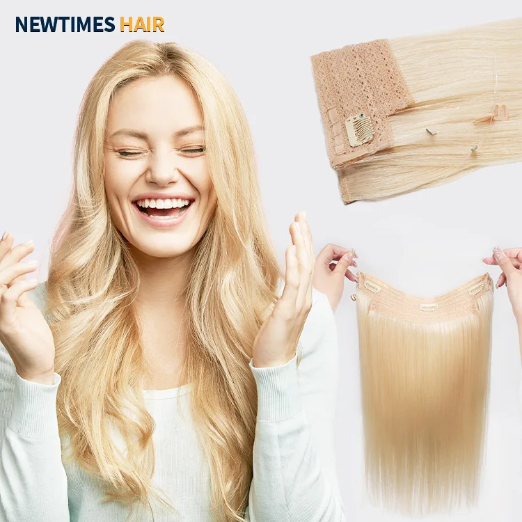 Virgin Keratin halo Human Hair Extension Wholesale Double Drawn Italian  Prebonded halo Hair Extensions