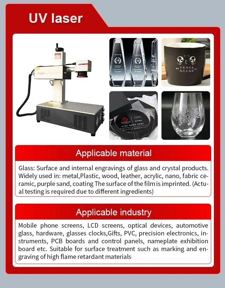 Table 20W 30W 50W Raycus Fiber Laser Marking Machine for Metal Plastic Pvc